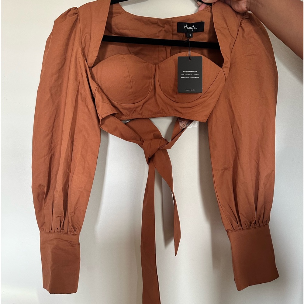 Hanifa bustier crop top